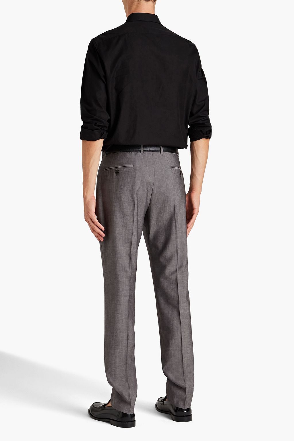 DUNHILL Slim-fit wool and mohair-blend pants