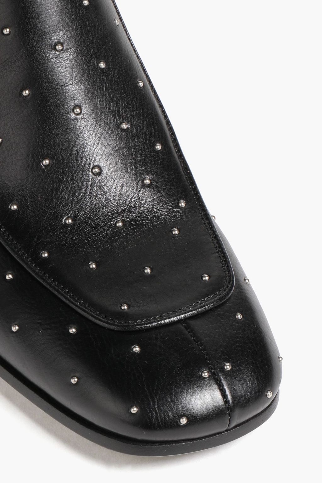 SAINT LAURENT Studded leather ankle boots