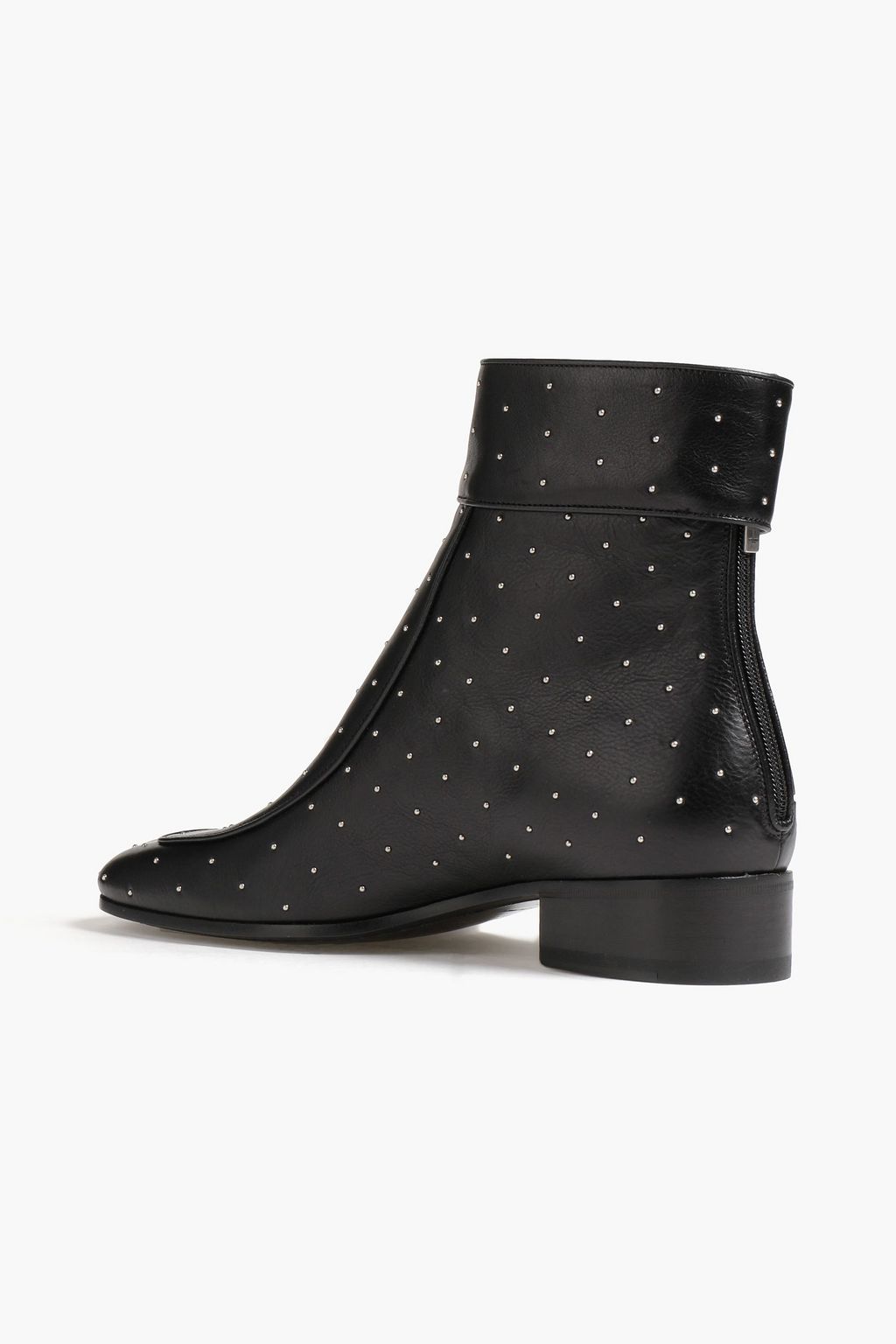 SAINT LAURENT Studded leather ankle boots