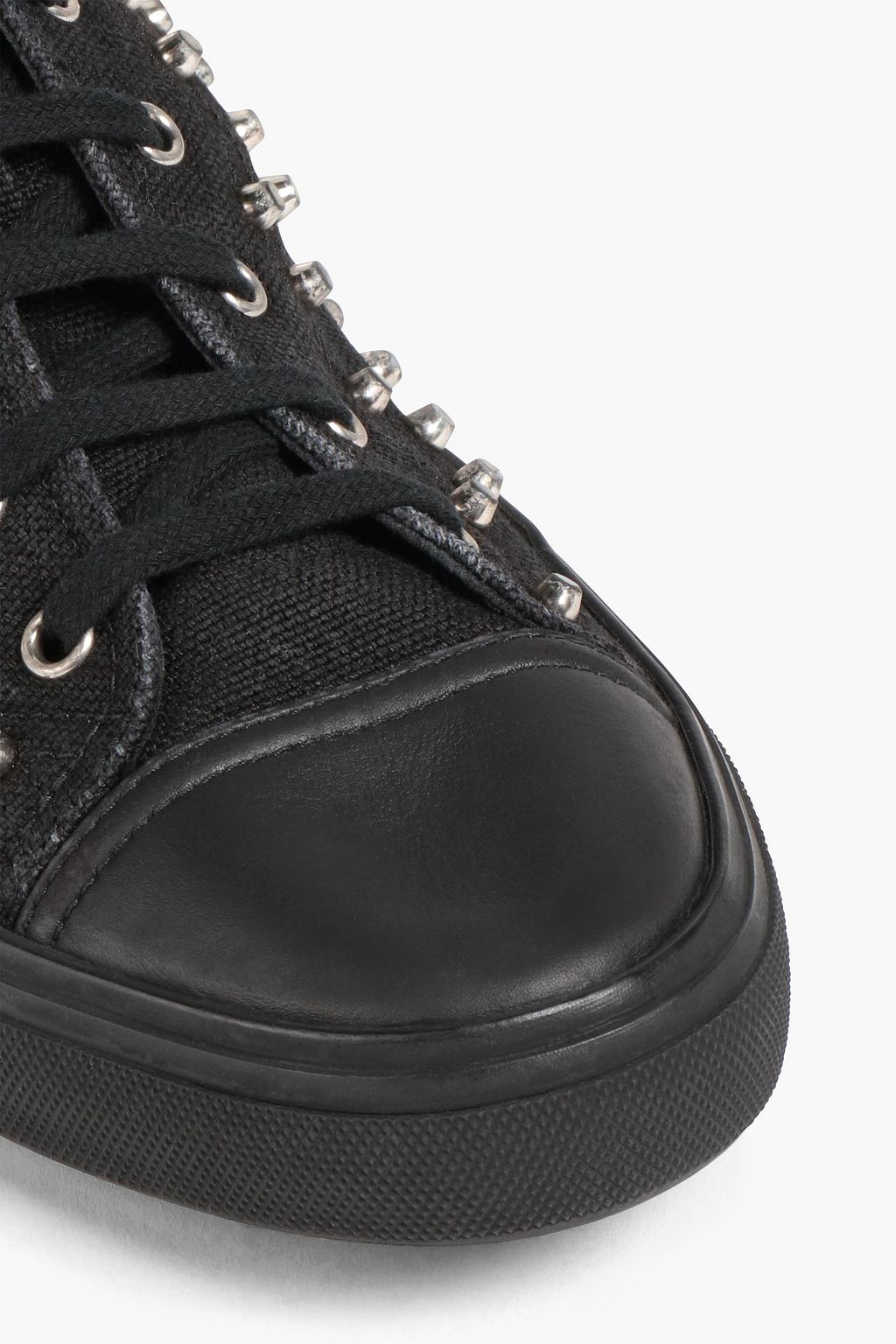 SAINT LAURENT Bedford studded canvas high-top sneakers