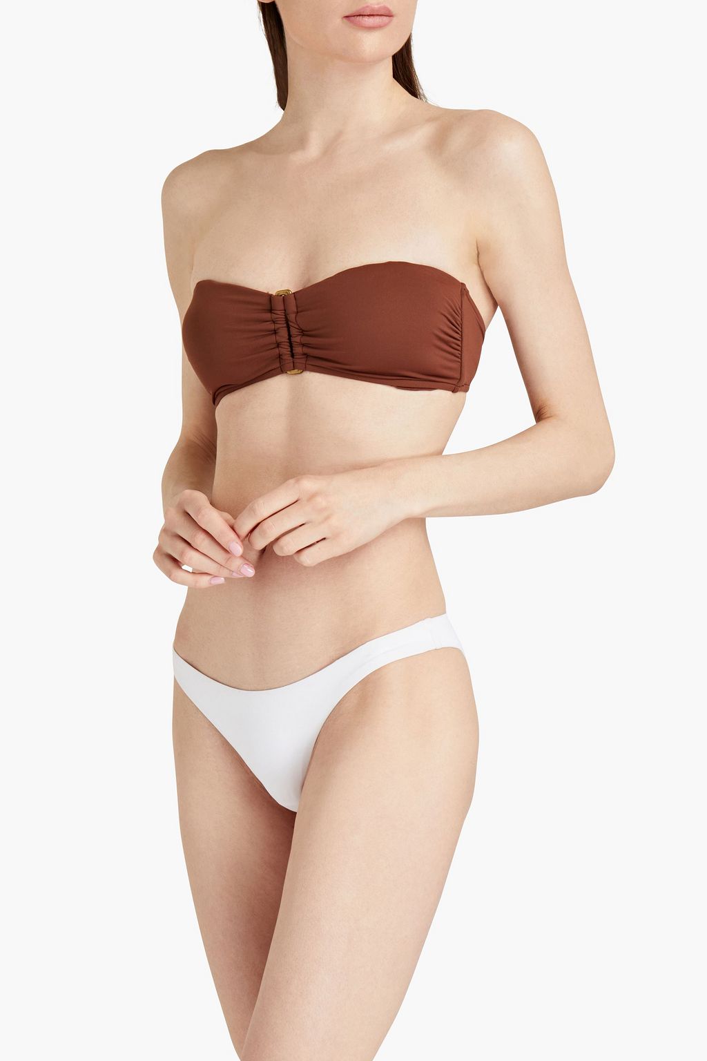 SEAFOLLY Ruched bandeau bikini top