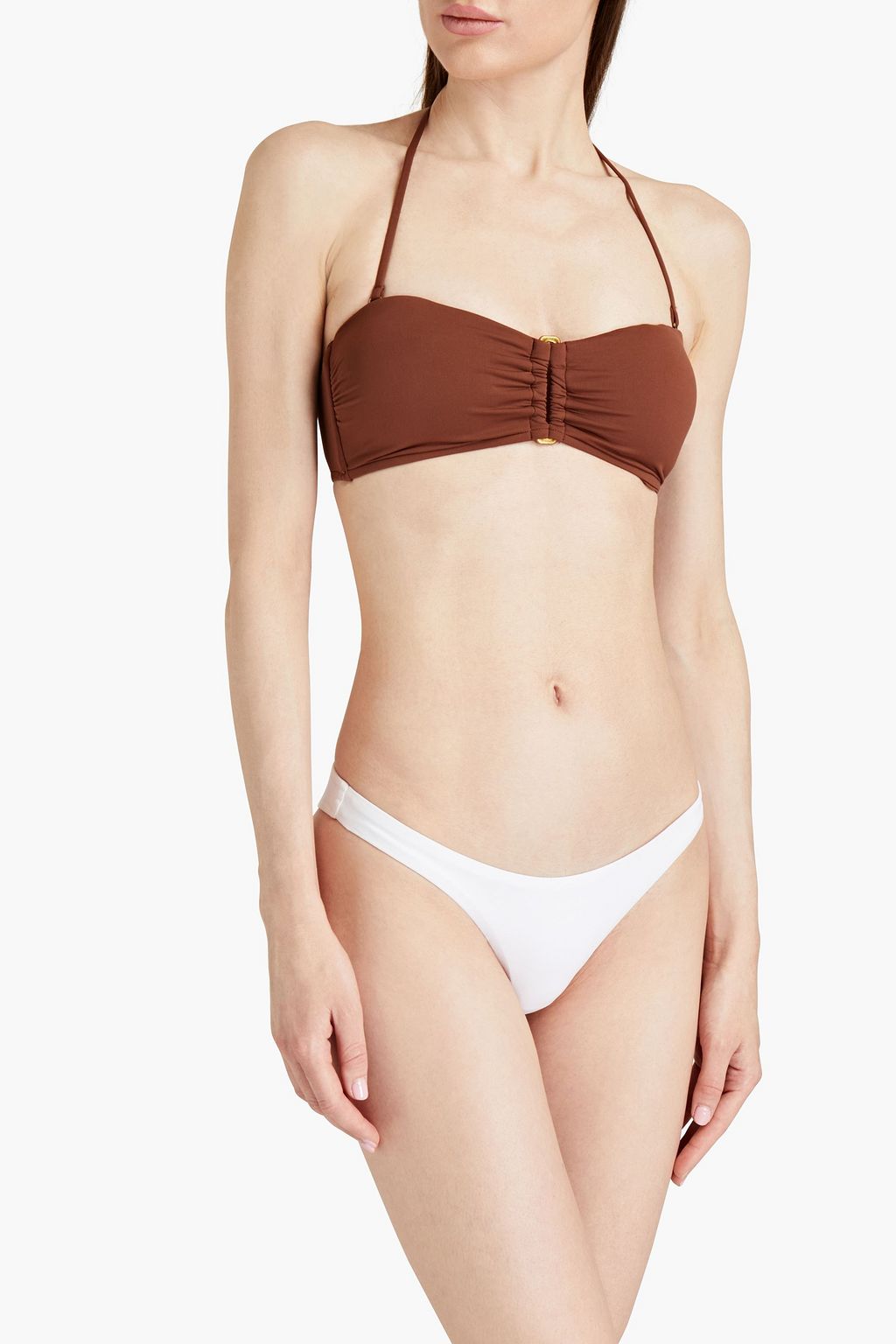 SEAFOLLY Ruched bandeau bikini top