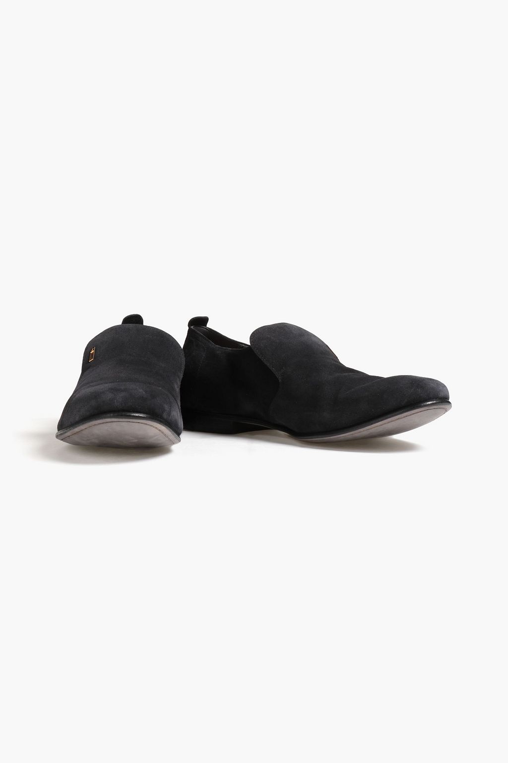 DUNHILL Engine Turn suede loafers