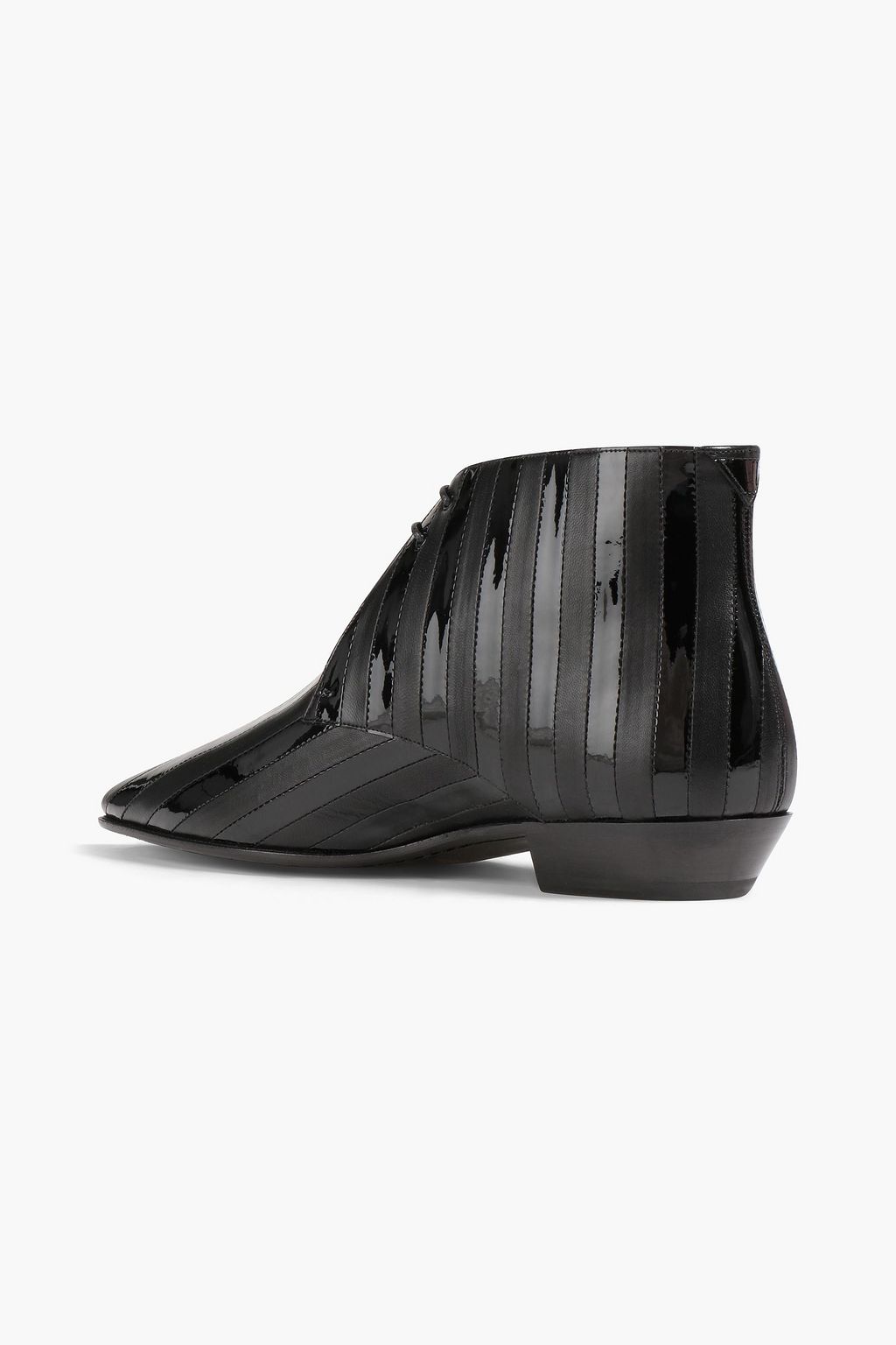 SAINT LAURENT Smooth and patent-leather boots