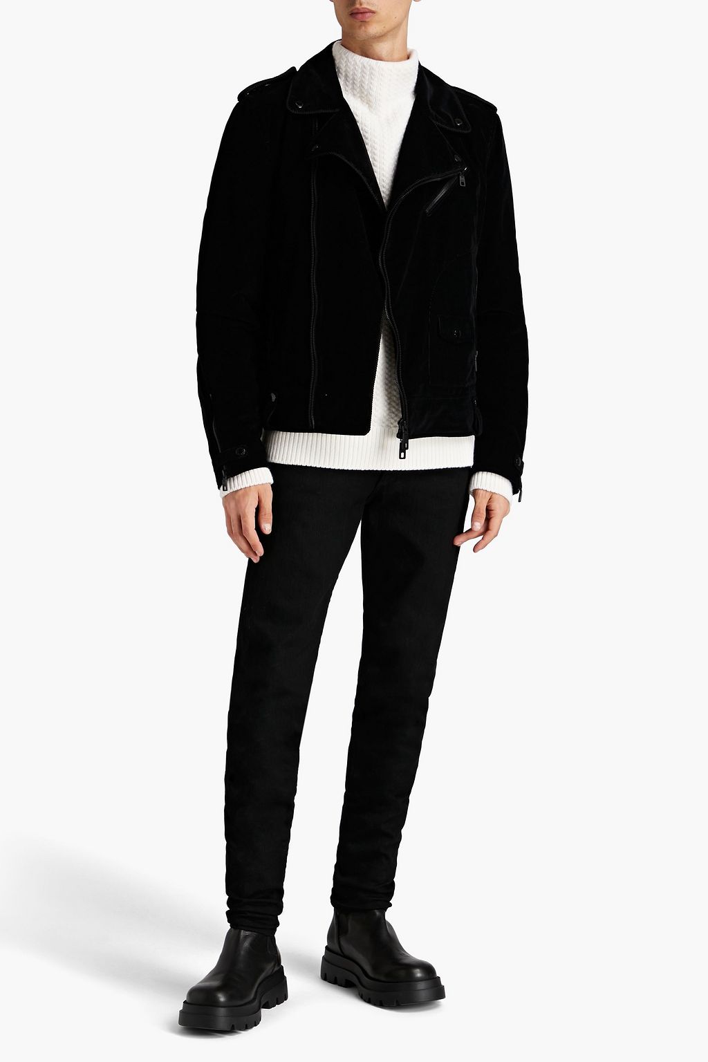 DOLCE & GABBANA Cotton-corduroy biker jacket