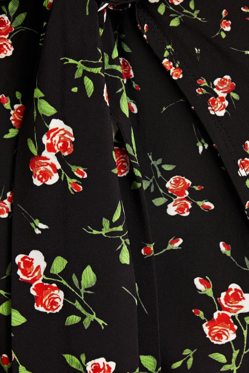 RABANNE Wrap-effect floral-print stretch-jersey skirt