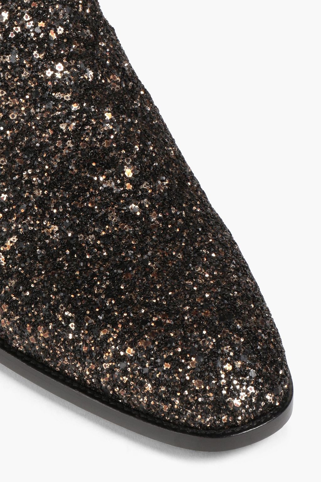 SAINT LAURENT Glittered leather boots
