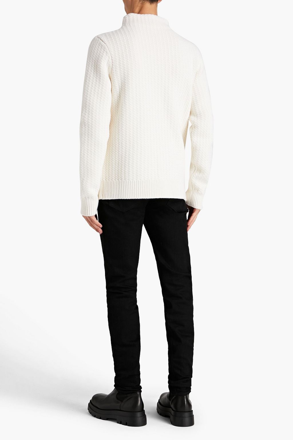 DOLCE & GABBANA Cable-knit wool turtleneck sweater