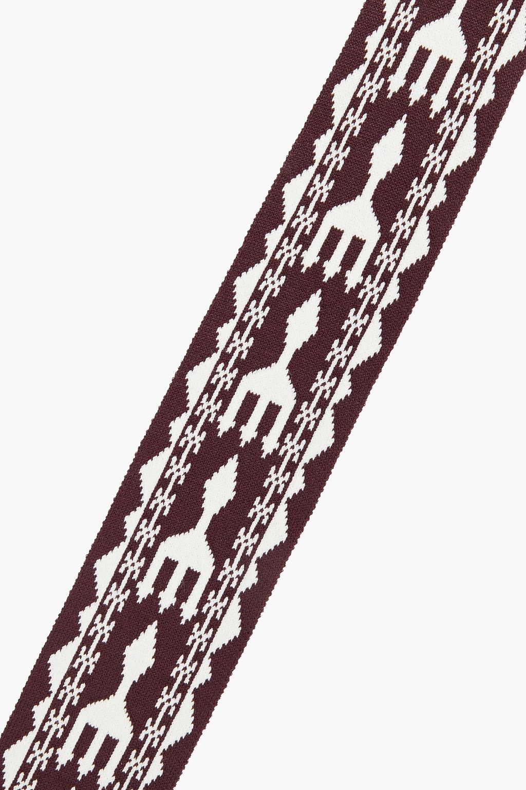 VALENTINO GARAVANI Embellished jacquard-knit scarf