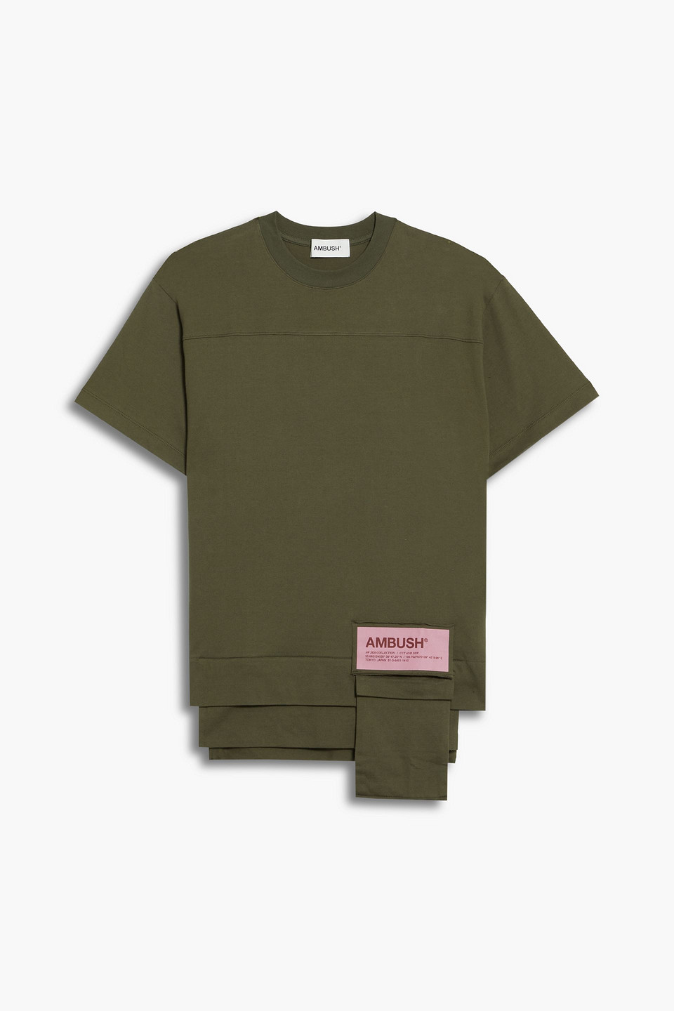 ambush - tomek printed cotton-jersey t-shirt - green - 2