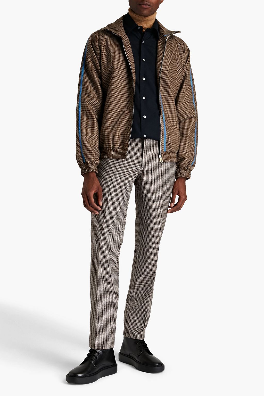 DUNHILL Houndstooth wool bomber jacket