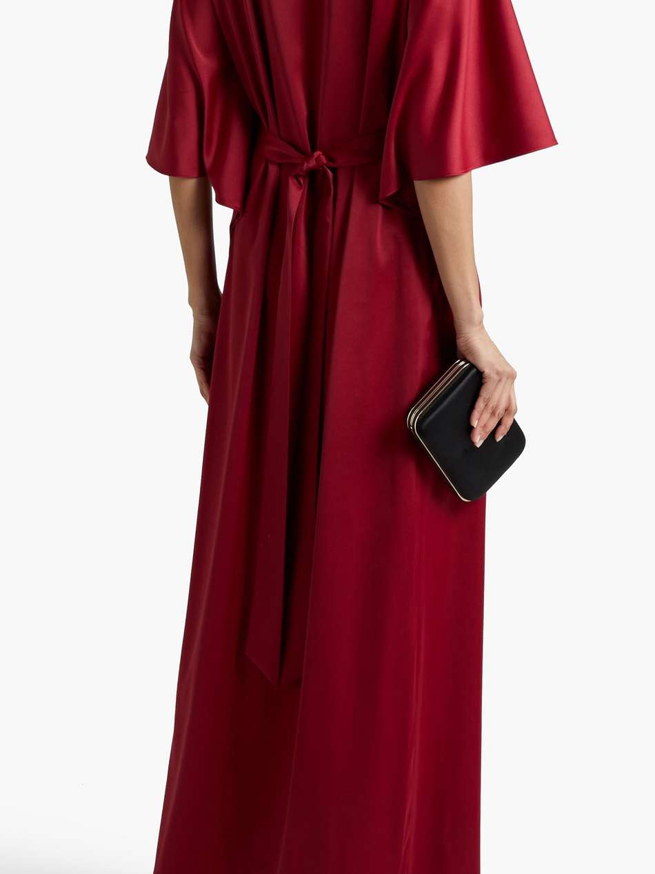 embellished satin gown