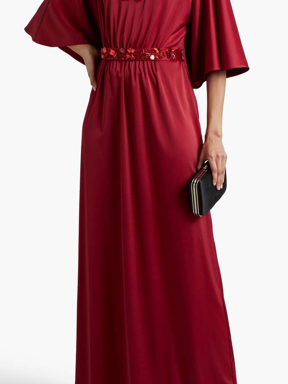 embellished satin gown
