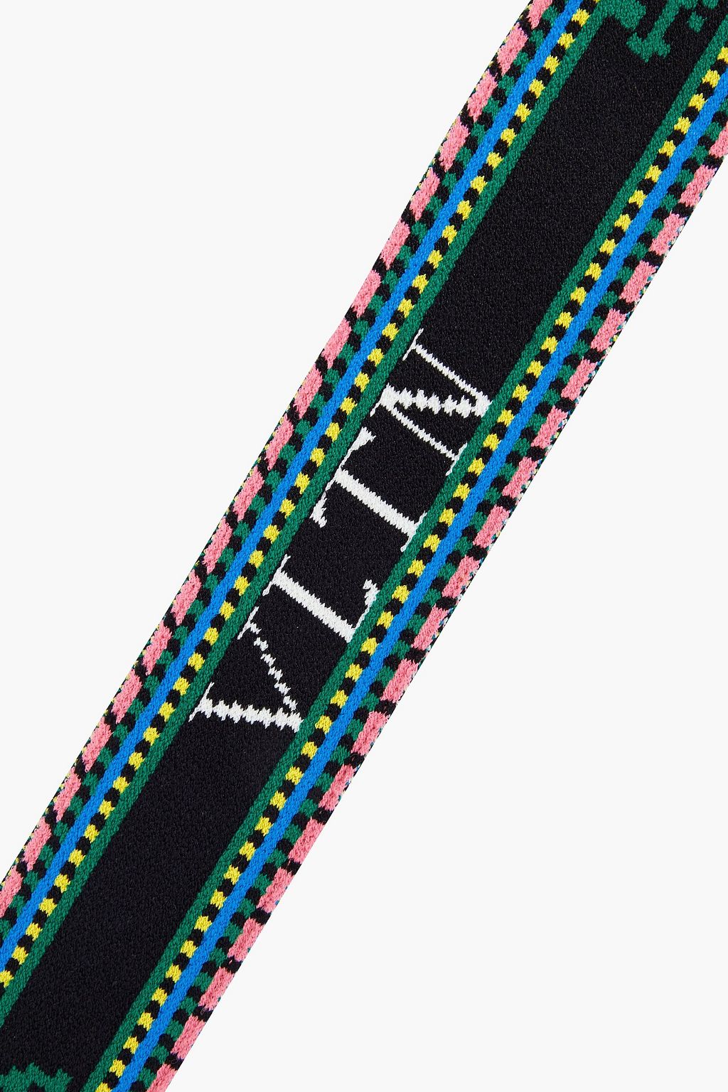 VALENTINO GARAVANI Embellished jacquard-knit scarf