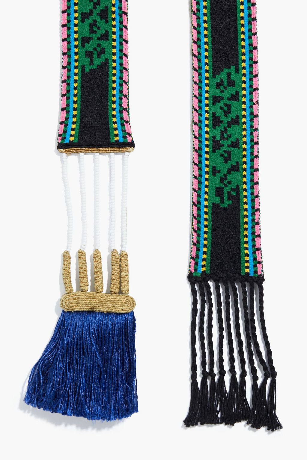 VALENTINO GARAVANI Embellished jacquard-knit scarf