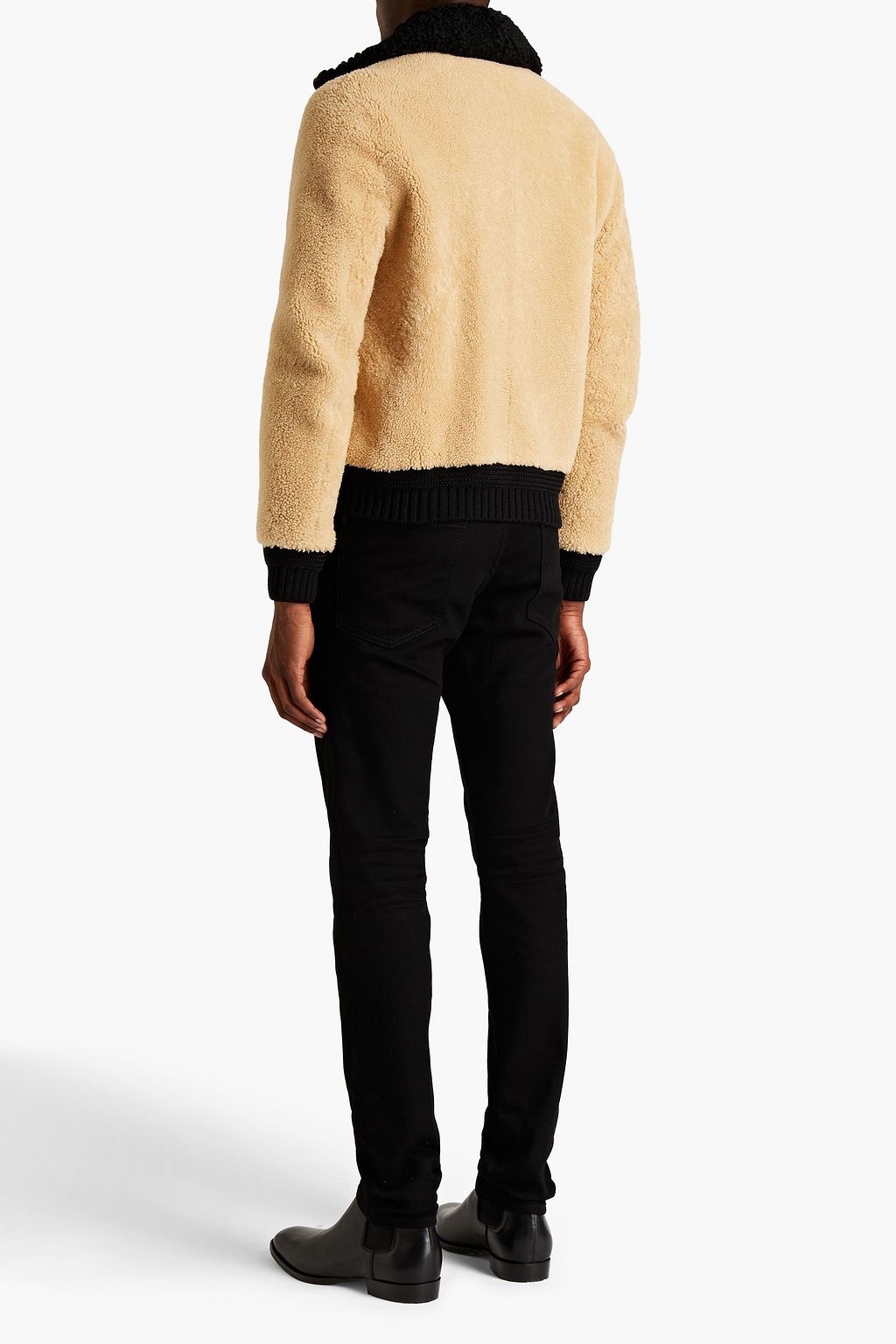 SAINT LAURENT Two-tone shearling jacket