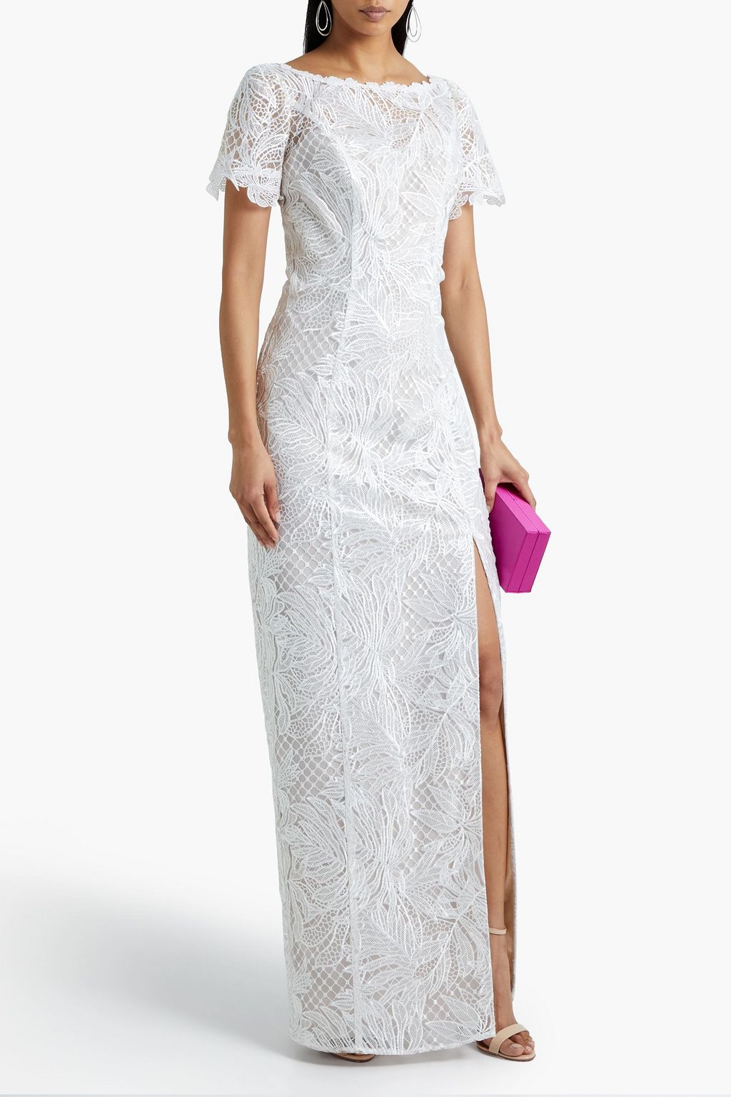 MARCHESA NOTTE Embroidered tulle gown
