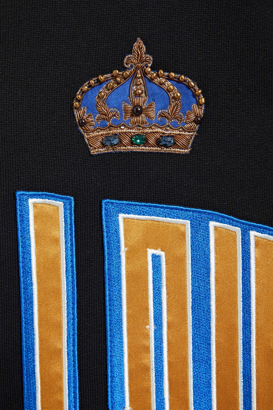 Dolce & Gabbana Embellished Stretch-cotton Jersey T-shirt In Black
