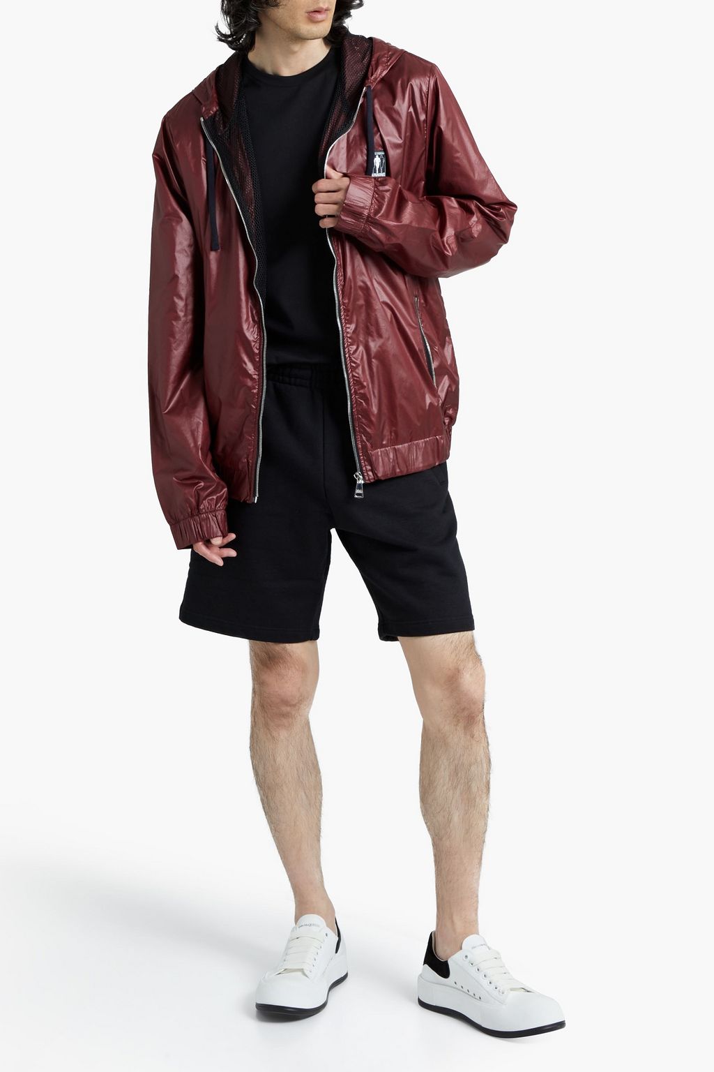 DOLCE & GABBANA Logo-appliquéd shell hooded track jacket