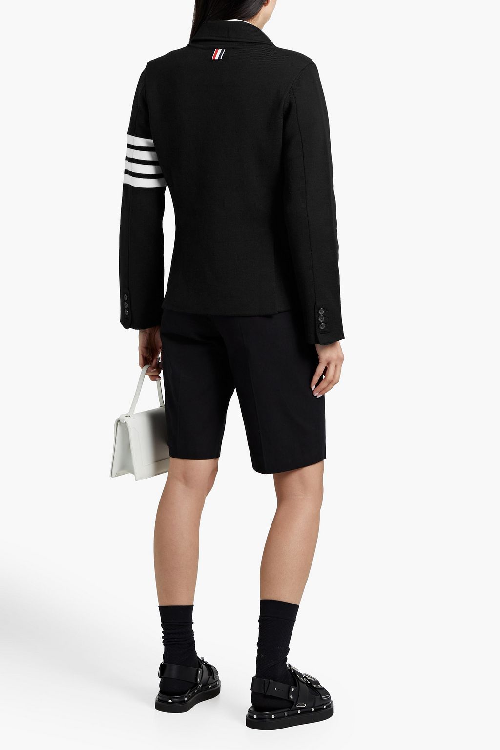 THOM BROWNE Double-breasted striped merino-wool blend blazer