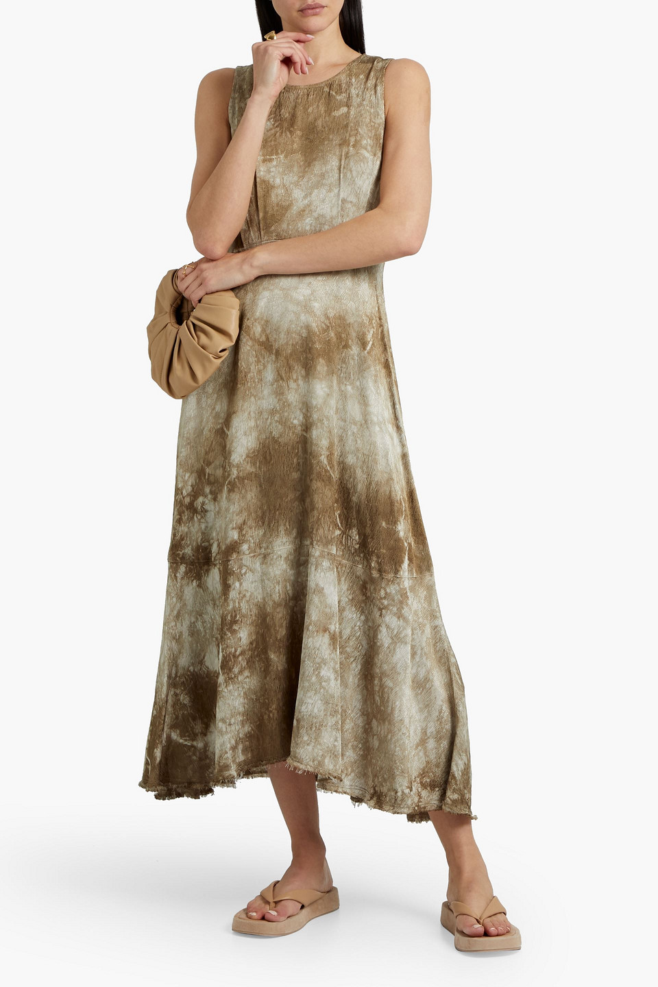 raquel allegra green dress Raquel Allegra Caftan Shirt Dress main image 0