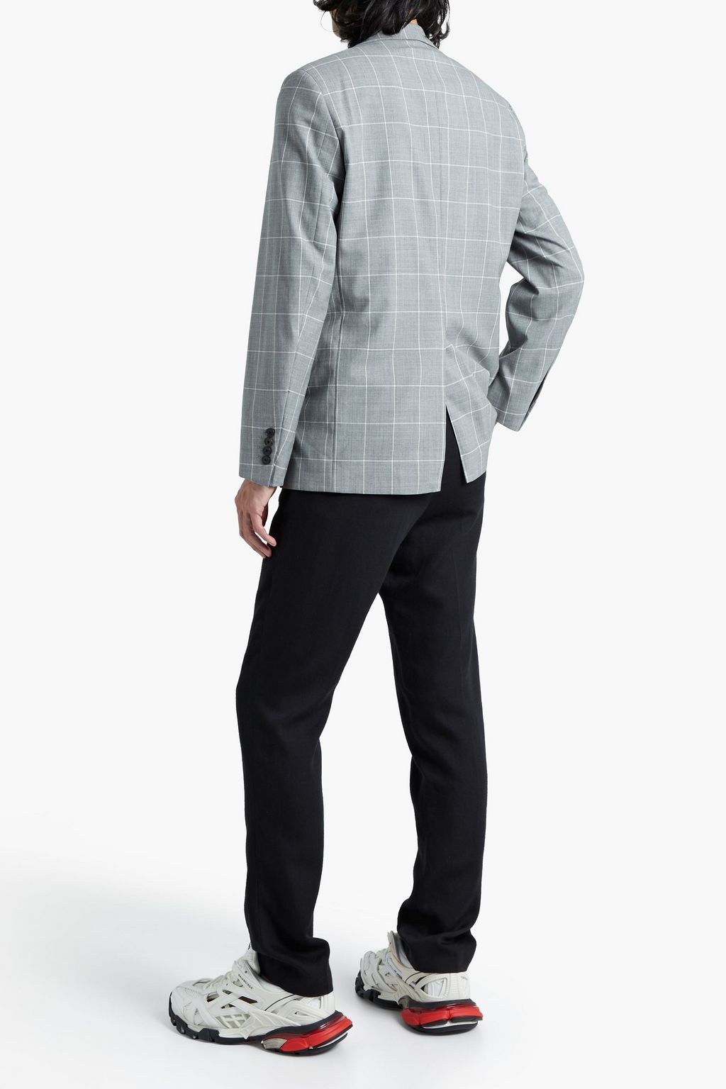 SANDRO Checked wool blazer