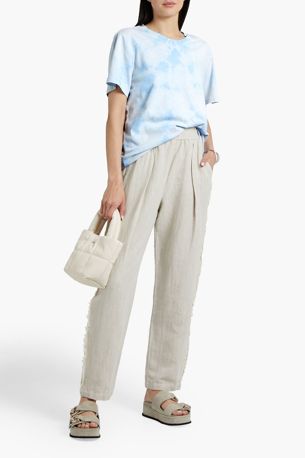 RAQUEL ALLEGRA Tie-dyed cotton-jersey T-shirt