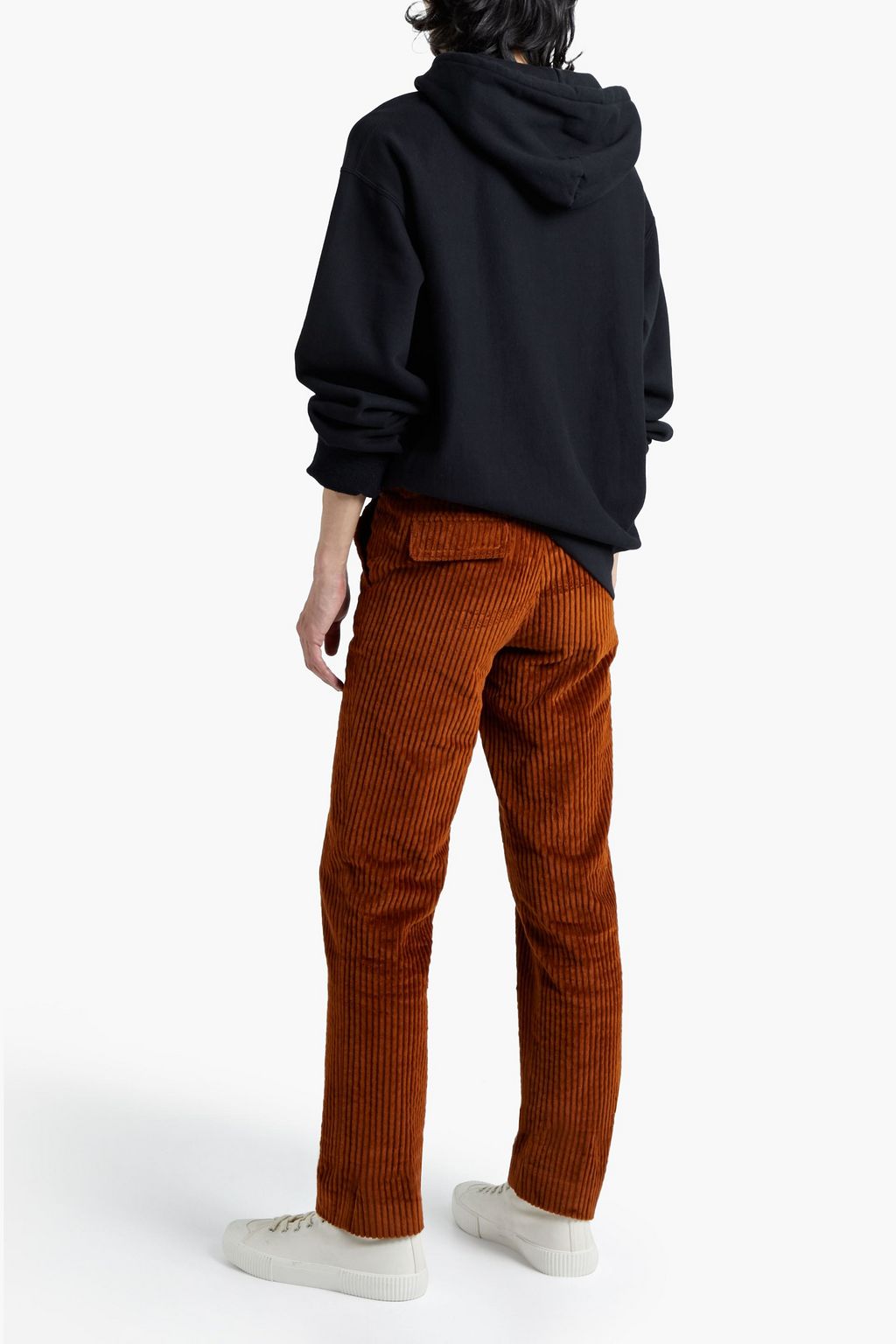 SANDRO Straight-fit ribbed cotton-corduroy pants