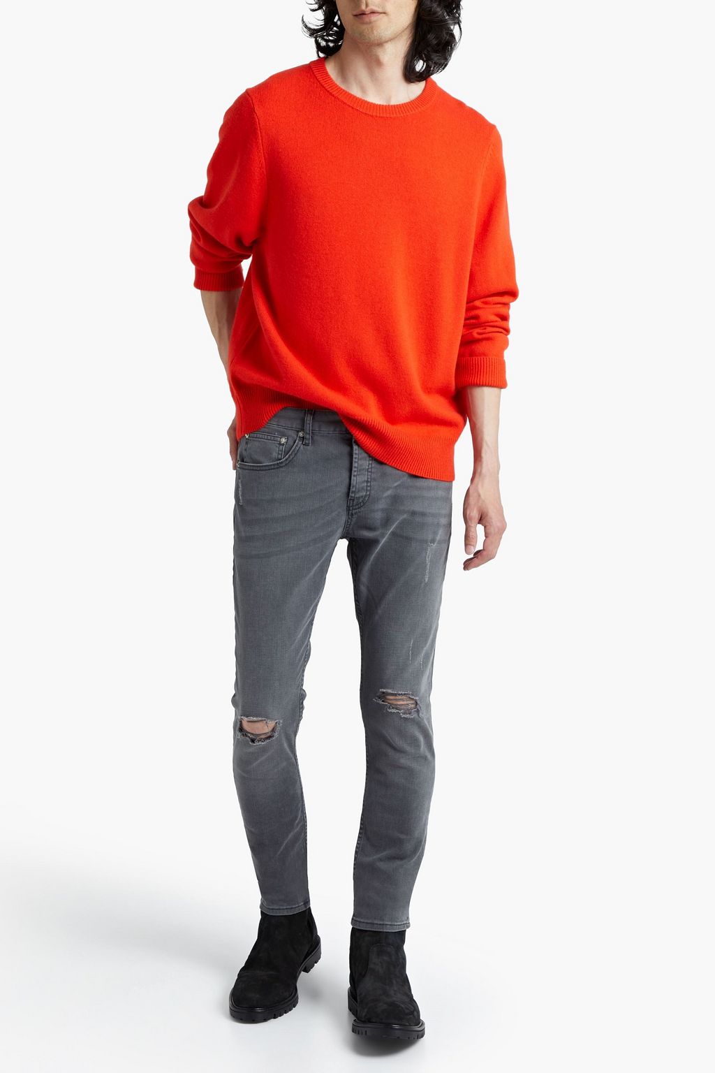 SANDRO Wool and cashmere-blend sweater
