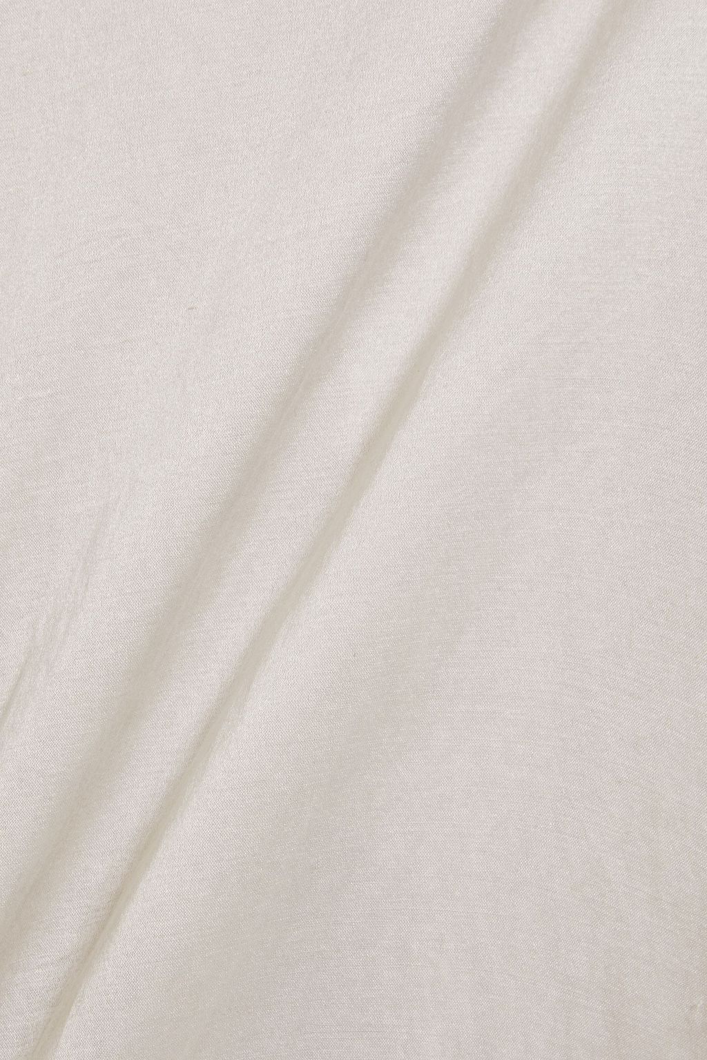 RAQUEL ALLEGRA Crinkled cotton and silk-blend midi shirt dress