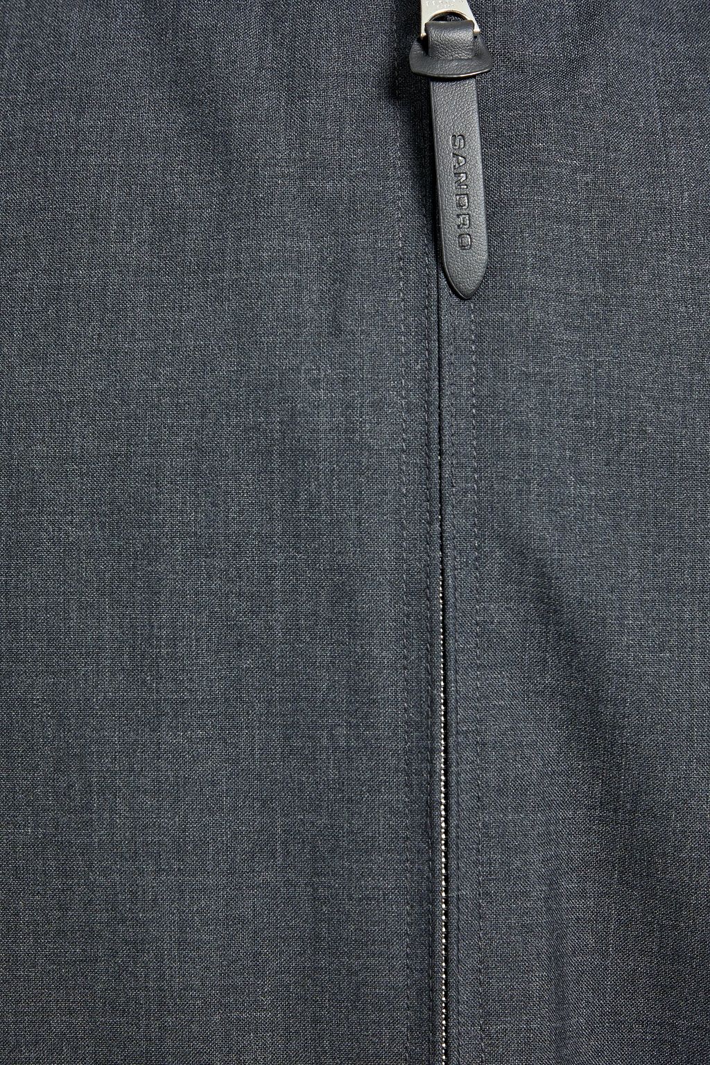 SANDRO Wool-blend hooded jacket