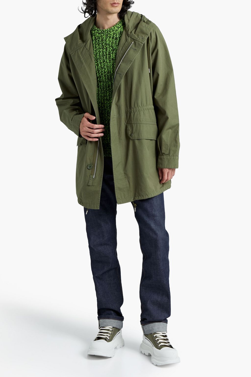 SANDRO Cotton-poplin parka