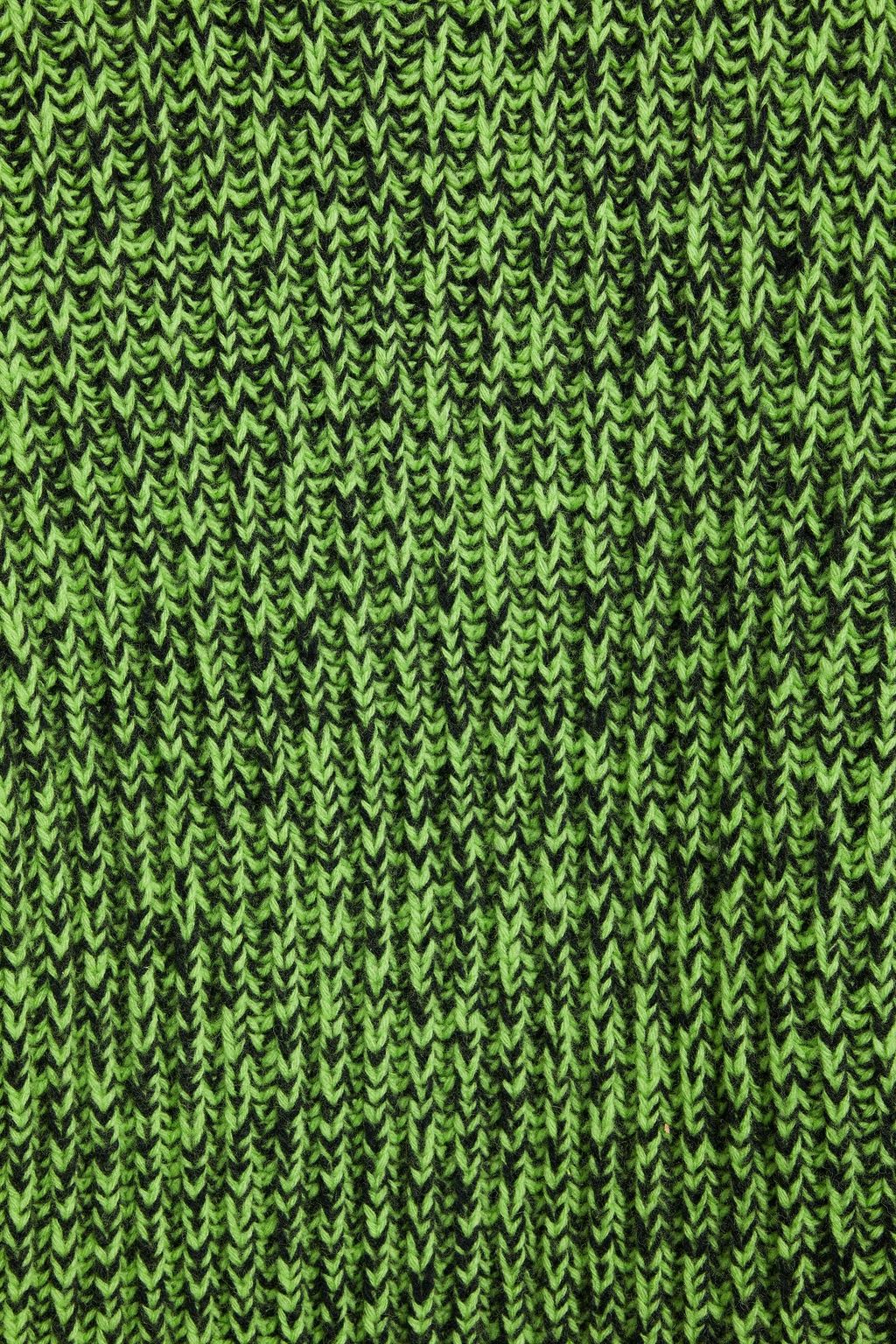 SANDRO Marled ribbed wool-blend sweater