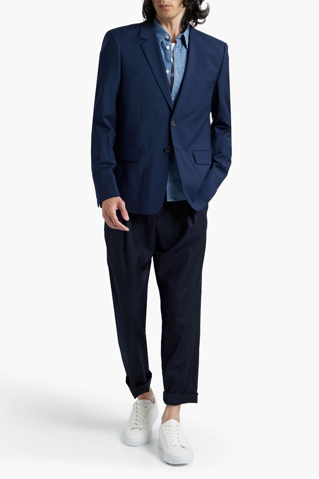 SANDRO Wool and mohair-blend blazer