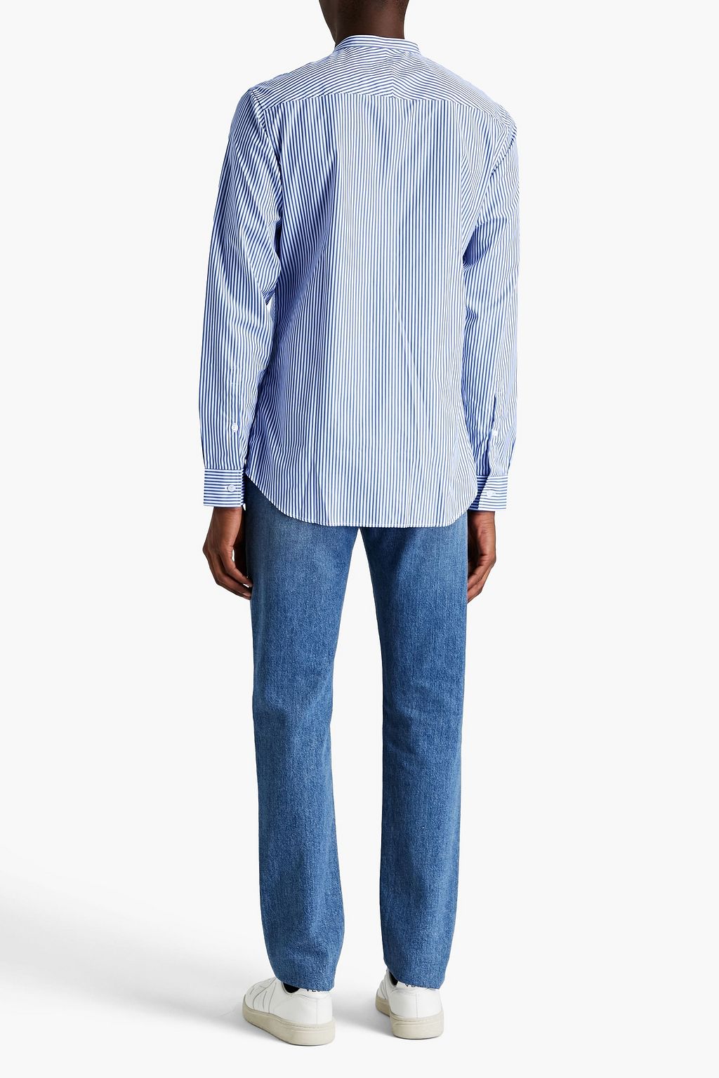 DUNHILL Striped cotton-poplin shirt