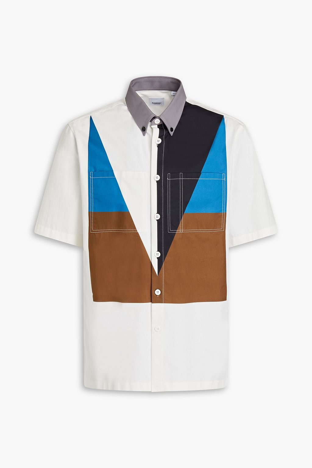 burberry color block shirt
