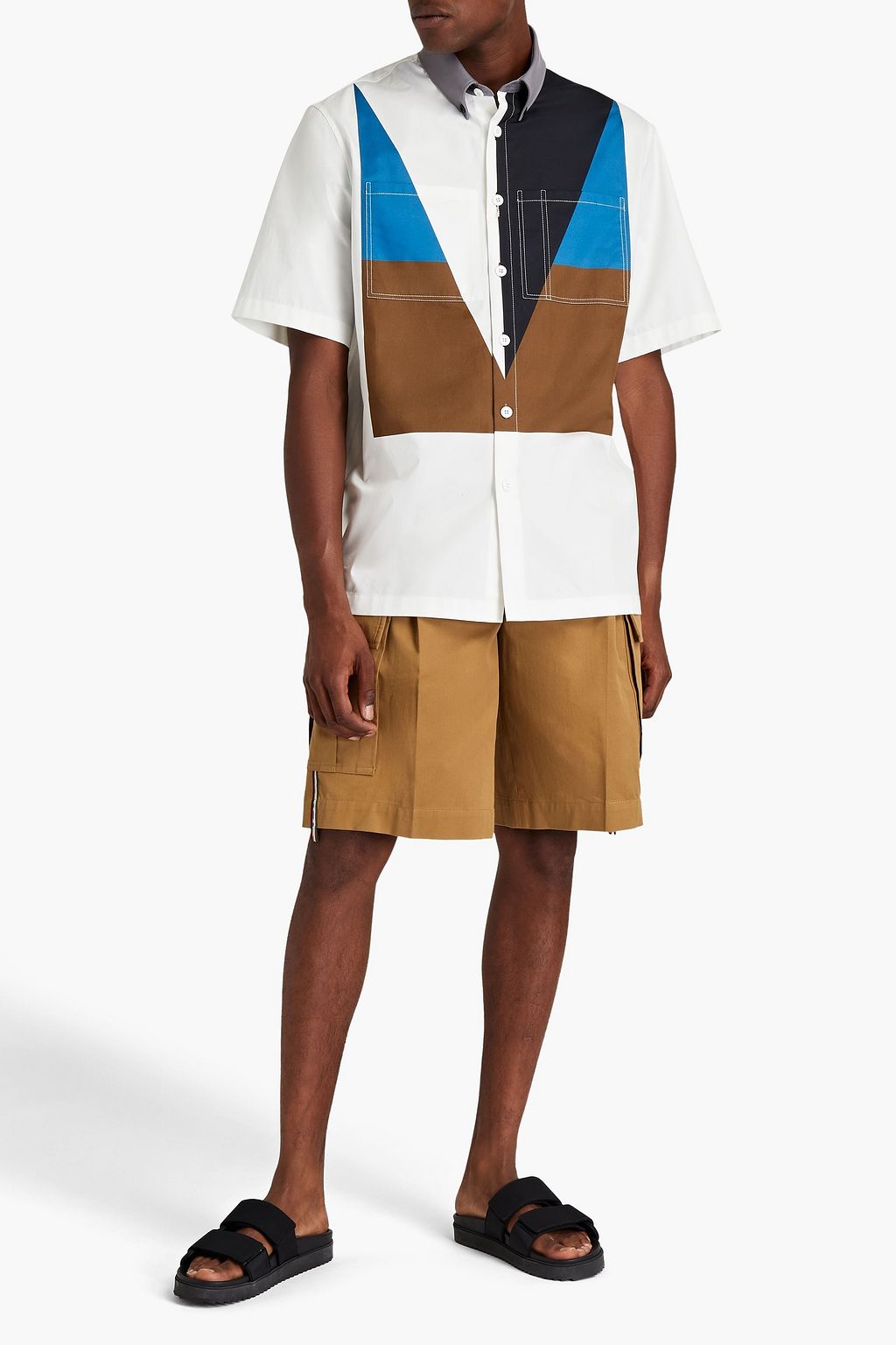 burberry color block shirt