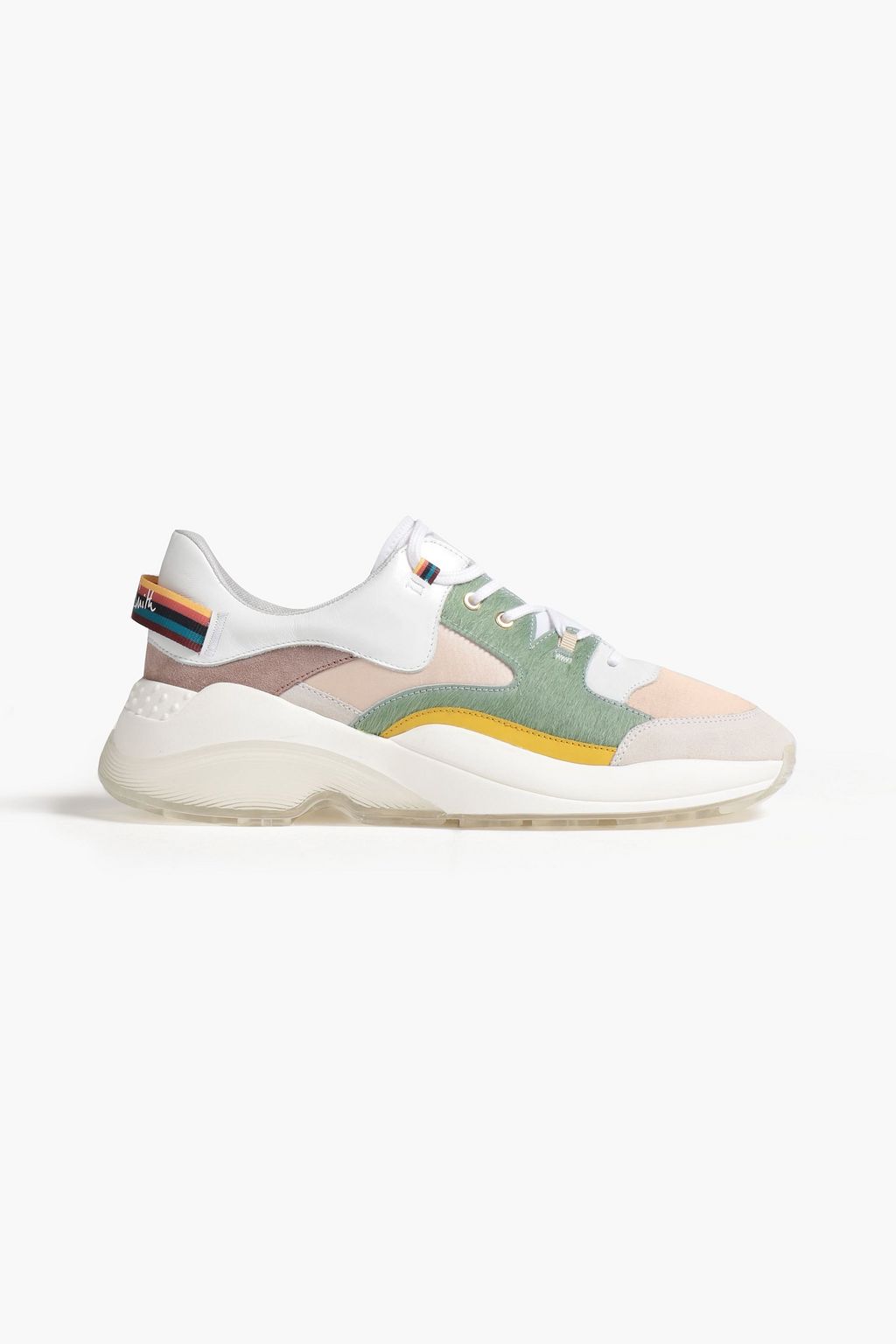 PAUL SMITH Nova neoprene, satin and calf hair sneakers | THE OUTNET