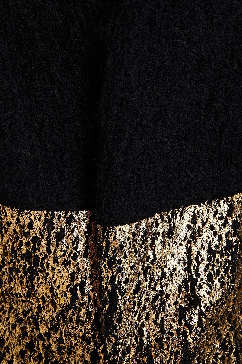 DOLCE & GABBANA Metallic coated mohair-blend turtleneck sweater