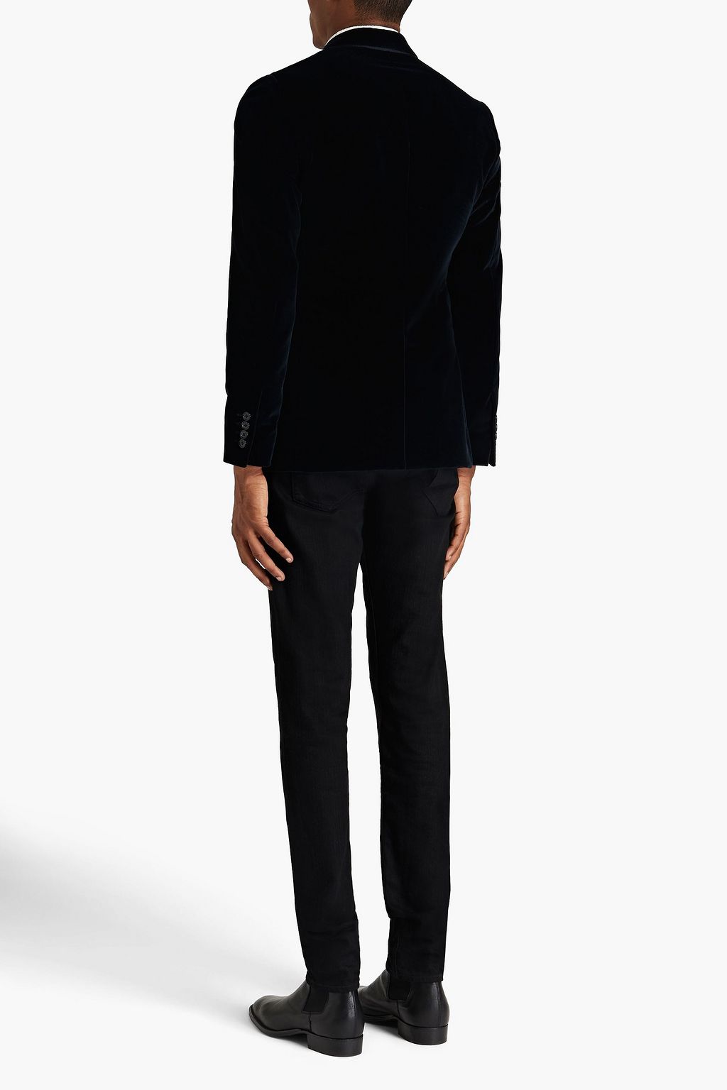 DOLCE & GABBANA Double-breasted cotton-velvet blazer