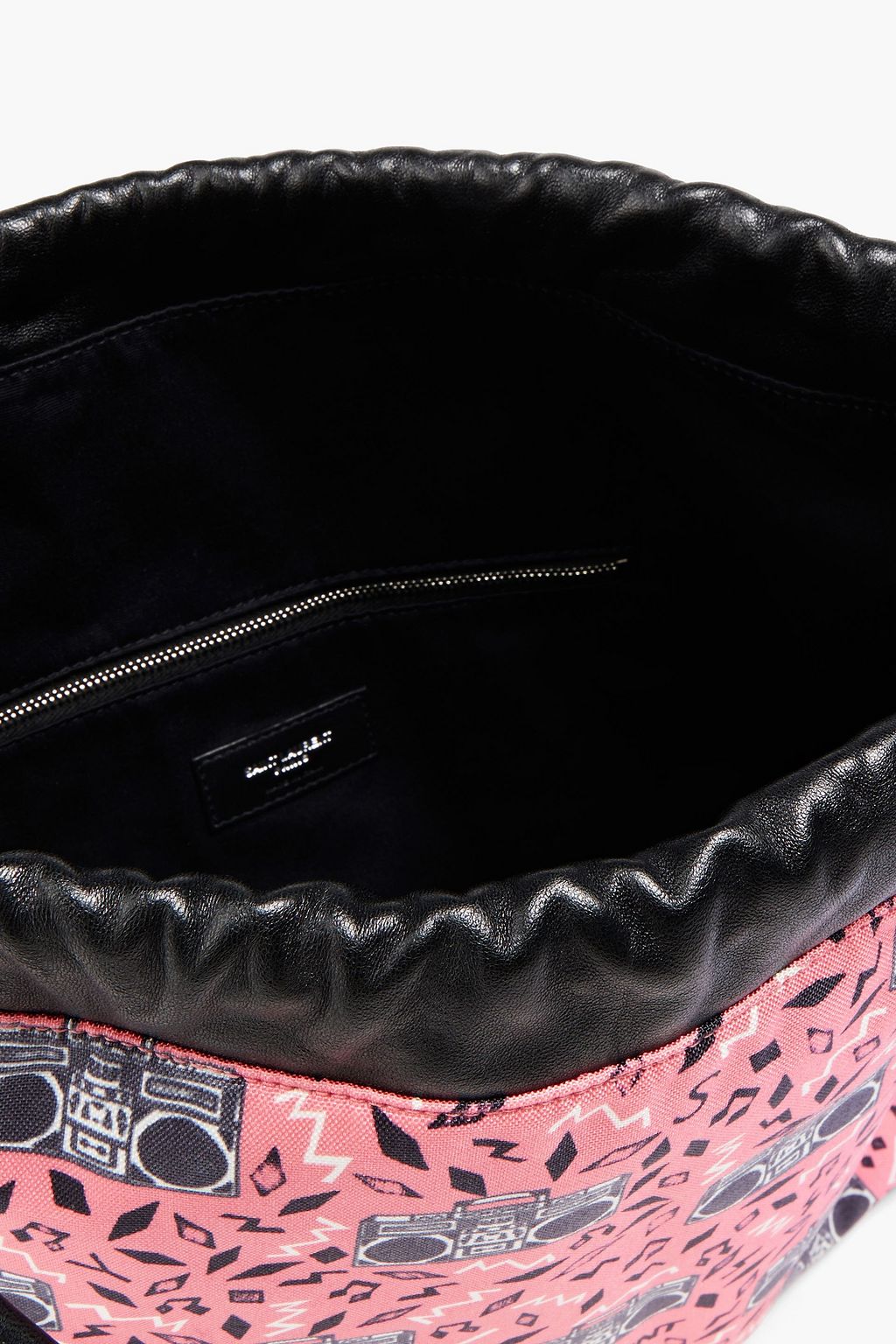 SAINT LAURENT Leather-trimmed printed canvas backpack