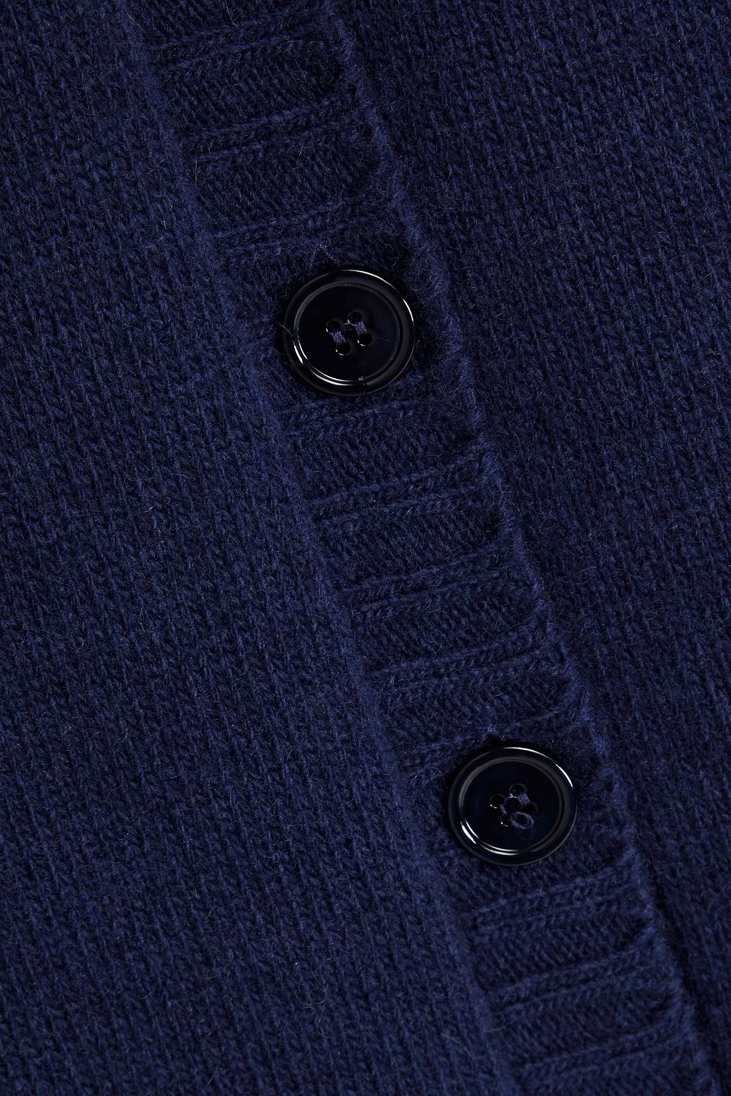 Navy Color-block wool and cashmere 