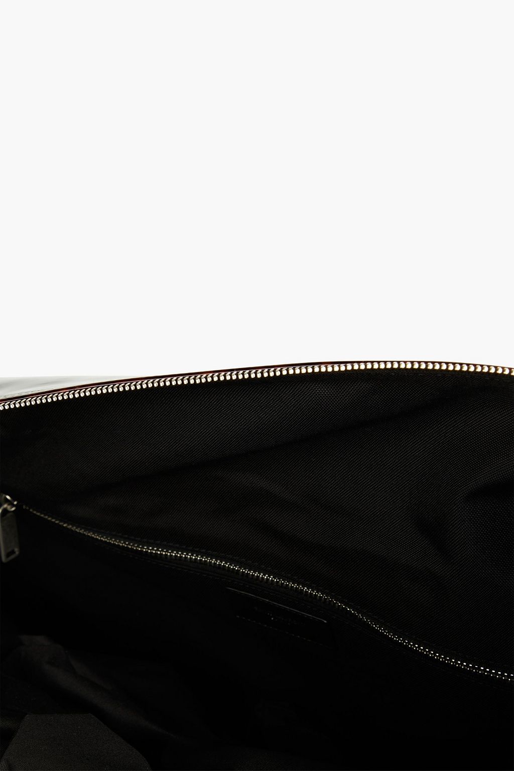 SAINT LAURENT Tortoiseshell-print coated cotton weekend bag