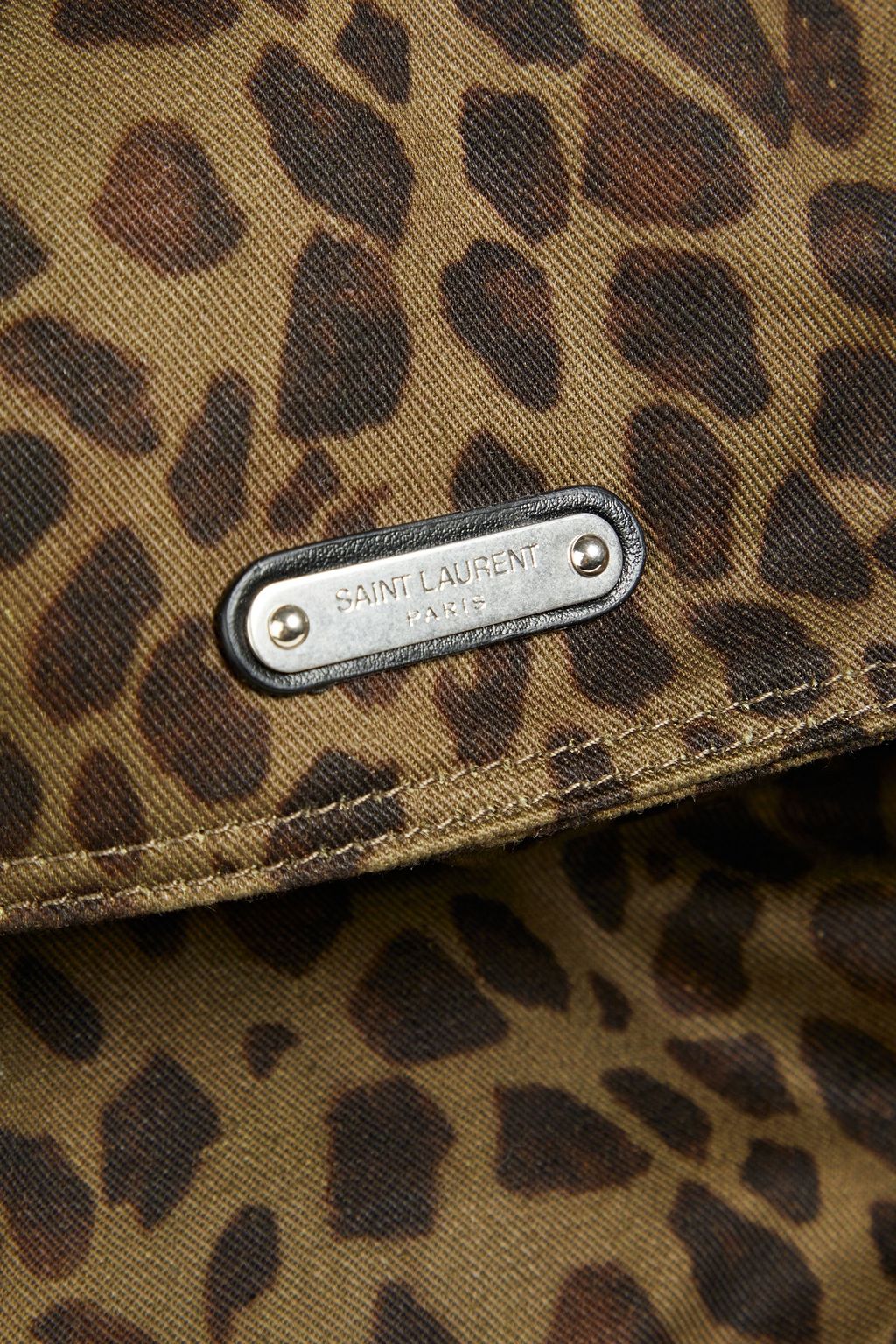 SAINT LAURENT Printed twill backpack