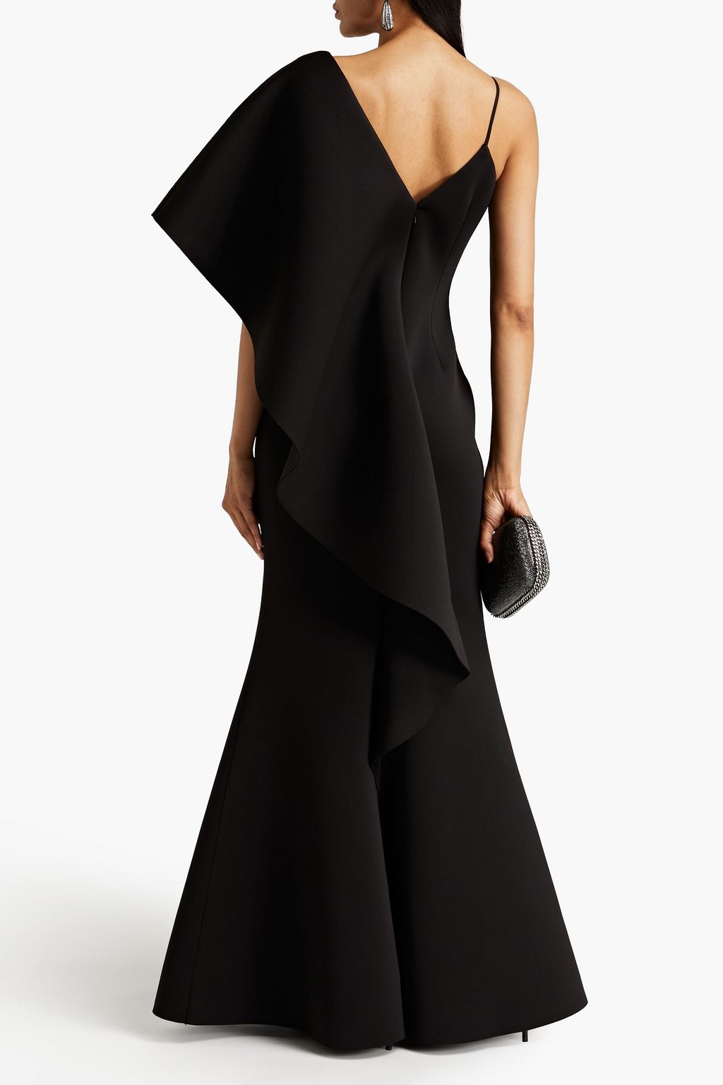 BADGLEY MISCHKA Draped scuba gown
