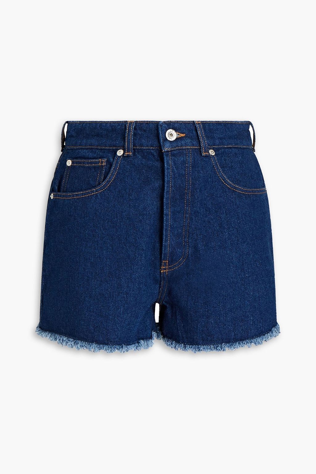PACO RABANNE Frayed denim shorts THE OUTNET