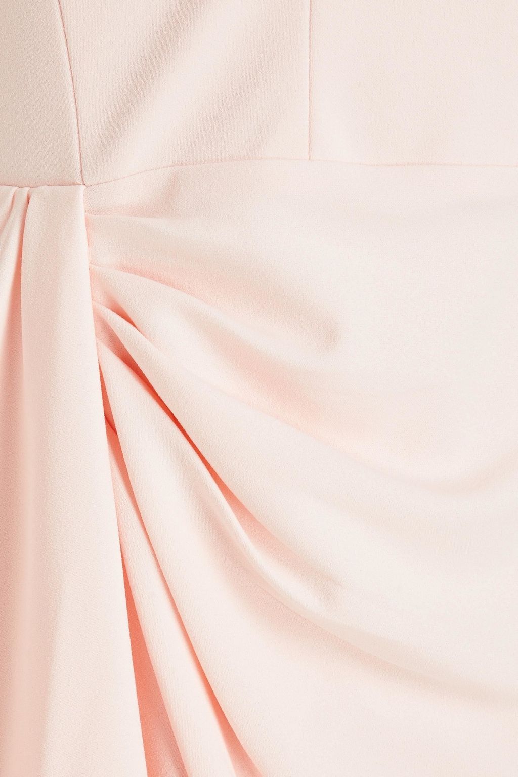 BADGLEY MISCHKA Draped stretch-crepe gown