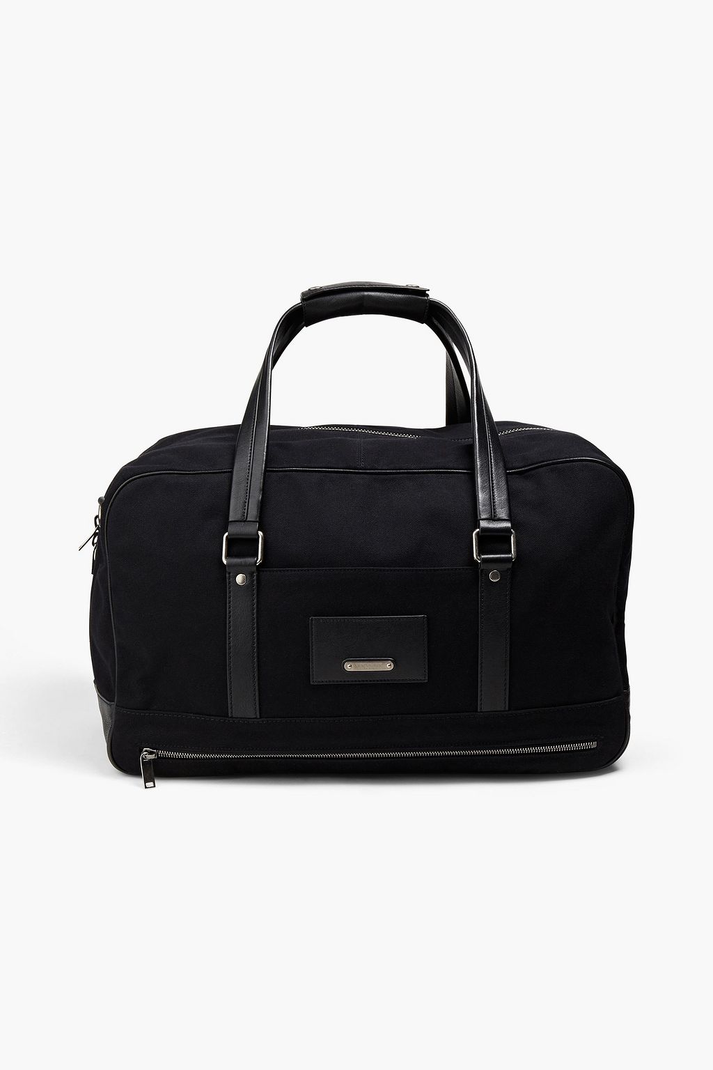 SAINT LAURENT Leather-paneled canvas weekend bag | Sale up to 70% off ...