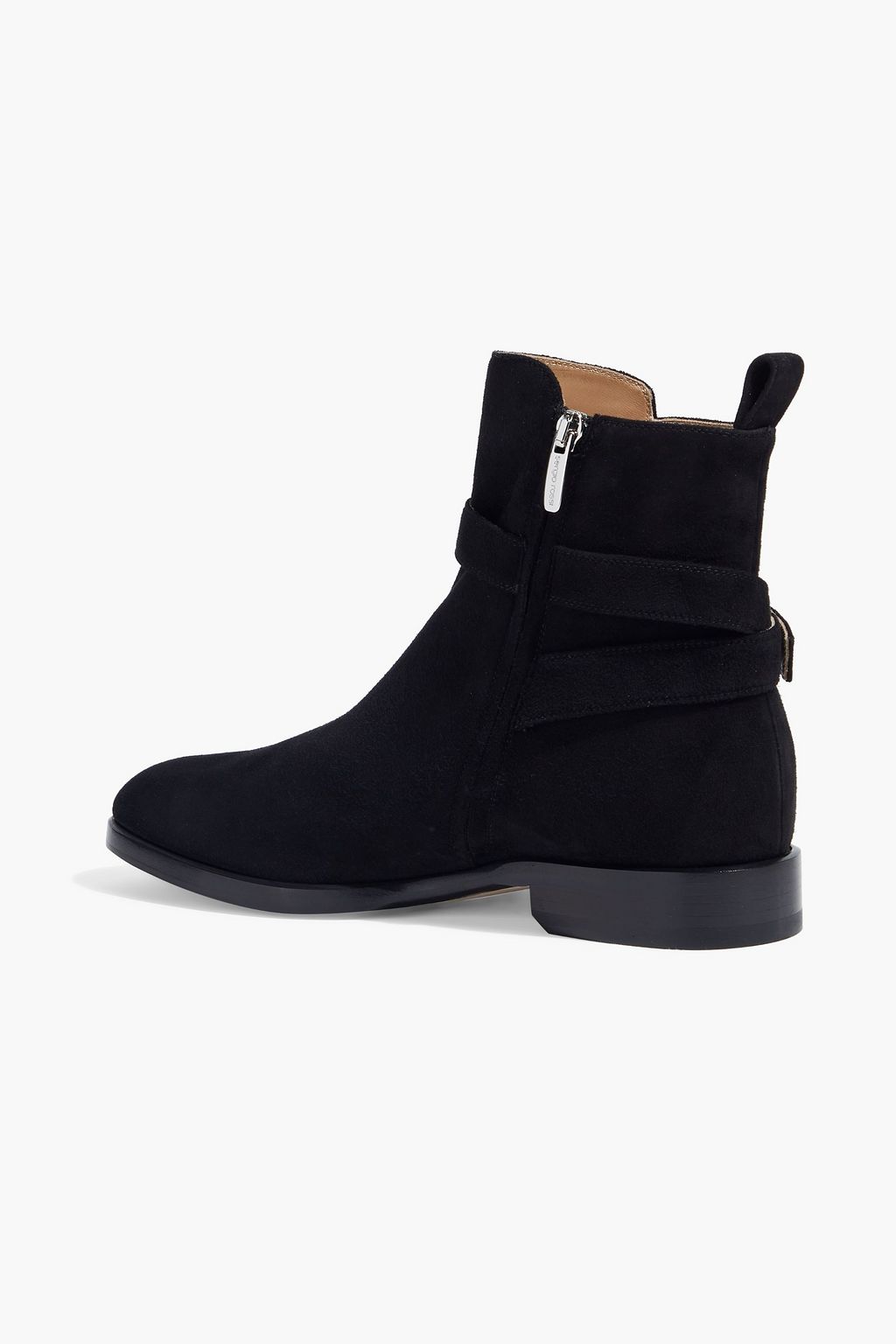 SERGIO ROSSI Buckled suede ankle boots