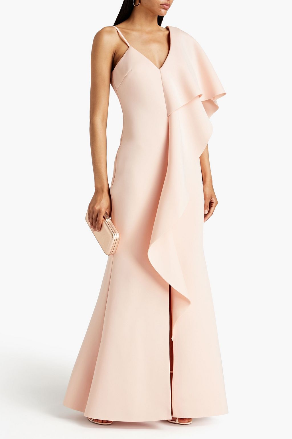 BADGLEY MISCHKA Draped scuba gown